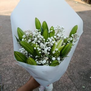 LILIES MIXED WITH GYPSO