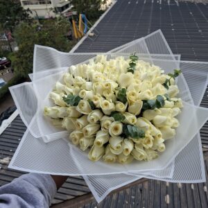 100 WHITE ROSES